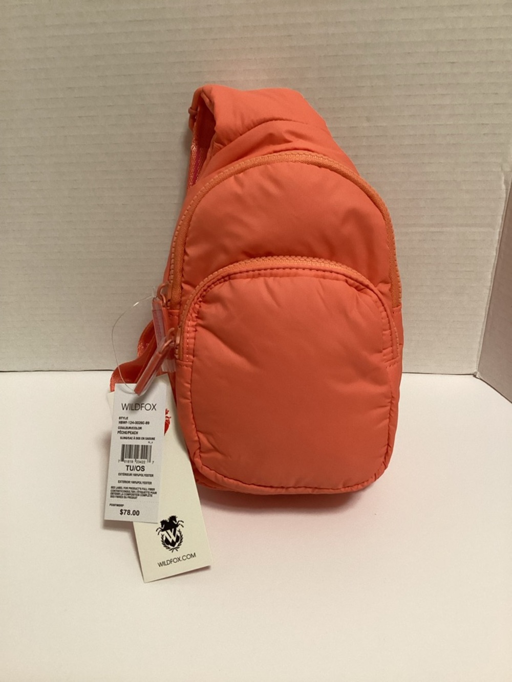 Wildfox Coral Orange Sling Crossbody Bag, NWT